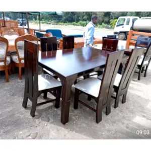6 seater brown dining table